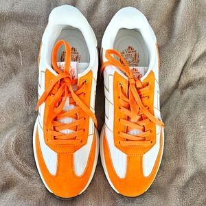 NWOT or box Le Tigre Orange and White Sneakers